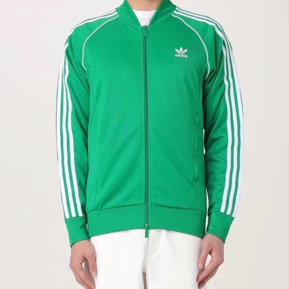 Adidas Originals Men's Green White Adicolor Classics SST Track Jacket IK3514 - Picture 1 of 4
